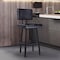 Armen Living Balboa 26" Counter Height Swivel Vintage Black Faux Leather and Metal Bar Stool LCBBBABLVB26 - alternate 2